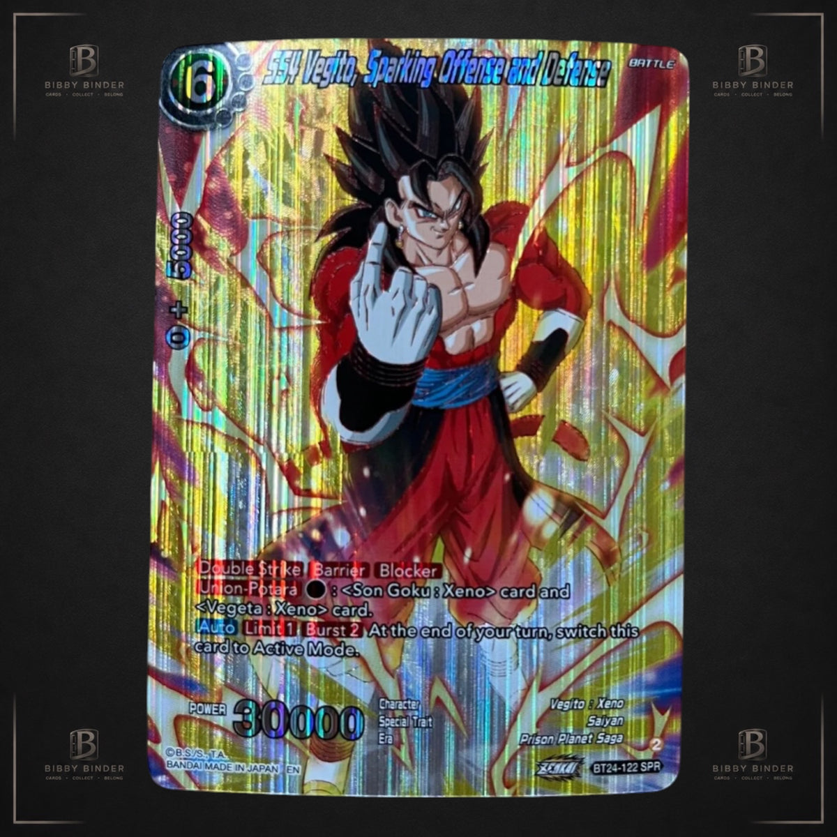 Dragon Ball SS4 Vegito Sparking Offense & Defense BT24-122 SPR Special Rare