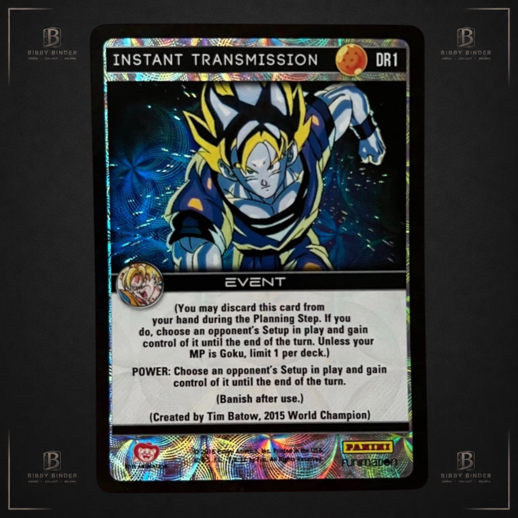 Dragon Ball Instant Transmission DR1 Foil Event Panini 2015 World Champion