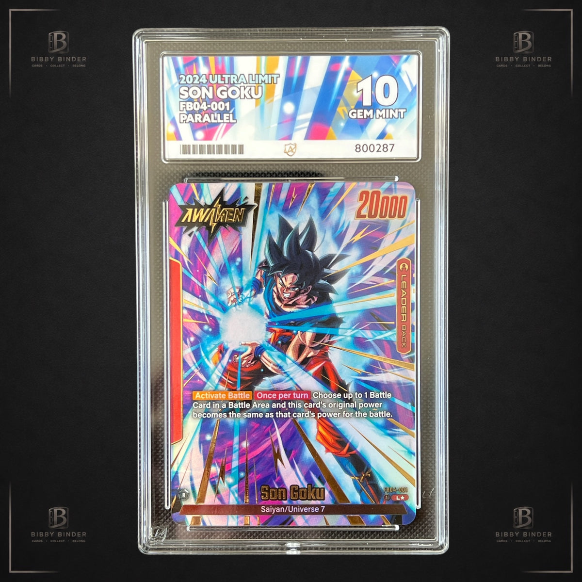 Dragon Ball Son Goku FB04-001 Leader Ultra Limit ACE GEM MINT 10