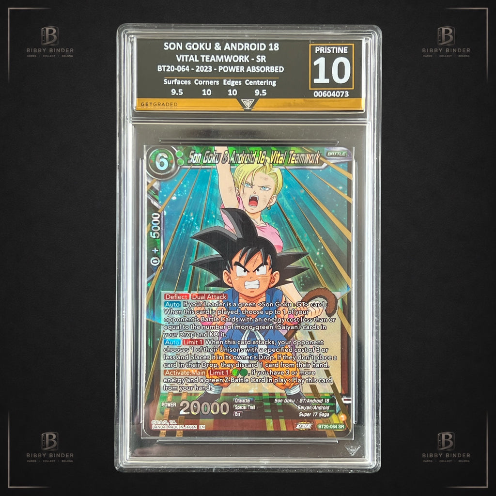 Dragon Ball Son Goku & Android 18 BT20-064 SR Power Absorbed Pristine 10