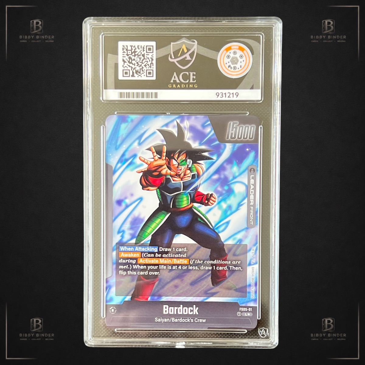 Dragon Ball Bardock FS05-01 Premium Card Collection Leaders ACE GEM MINT 10