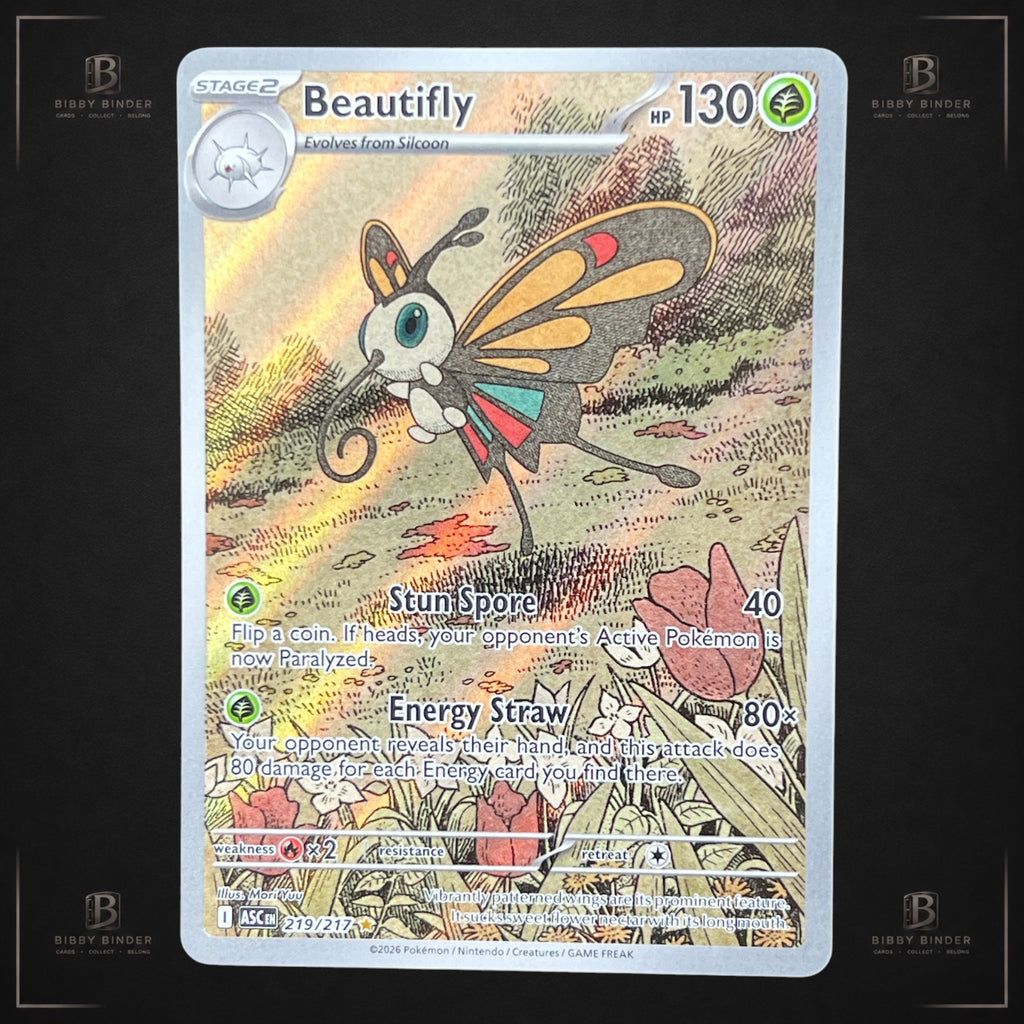 Pokémon Beautifly 219/217 Illustration Rare Ascended Heroes Holo