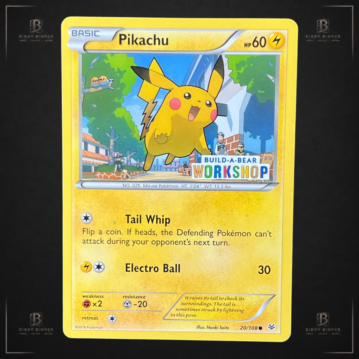 Pokémon Pikachu 20/108 Build-A-Bear Workshop Promo